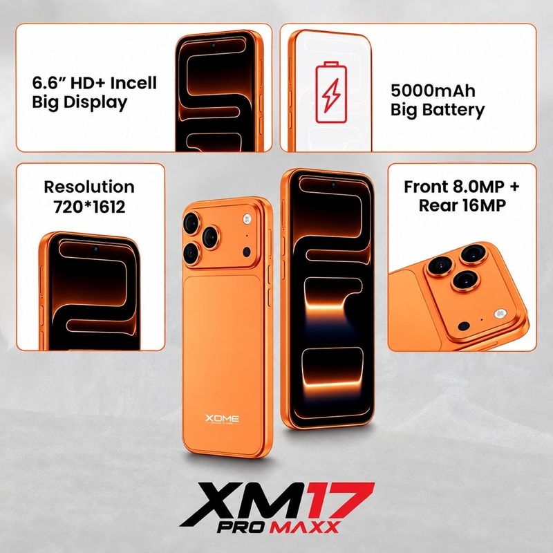 XOME XM 17 Pro Maxx 64GB 4GB RAM Orange - Image 4