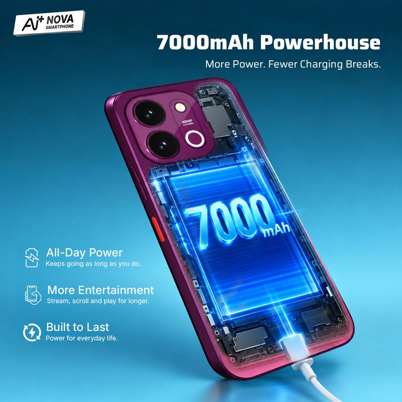 Ai+ Nova 2 Power 5G (128GB, Deep Purple) - Image 4