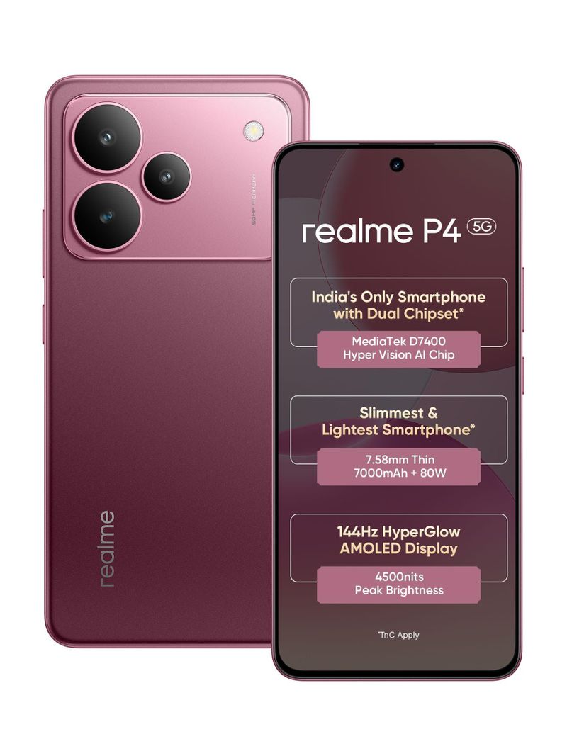 realme P4 5G 128GB 8GB RAM Forge Red - Image 1