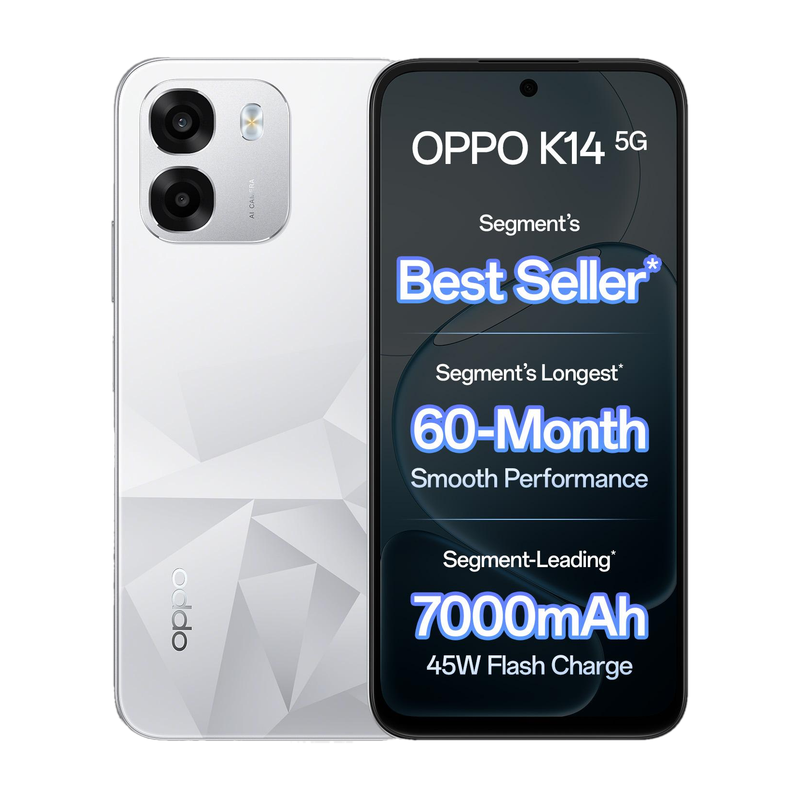 Oppo K14 5g (prism White, 128 Gb, 7000 Mah)
