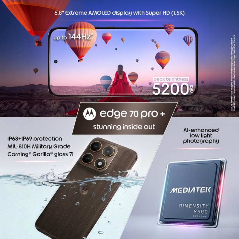 MOTOROLA Edge 70 Pro+ Sculpted Wood Chicory Coffee - Image 5