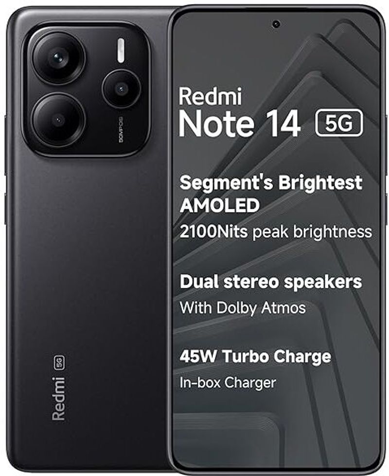 Redmi Note 14 5G 128GB 8GB RAM Titan Black - Image 2