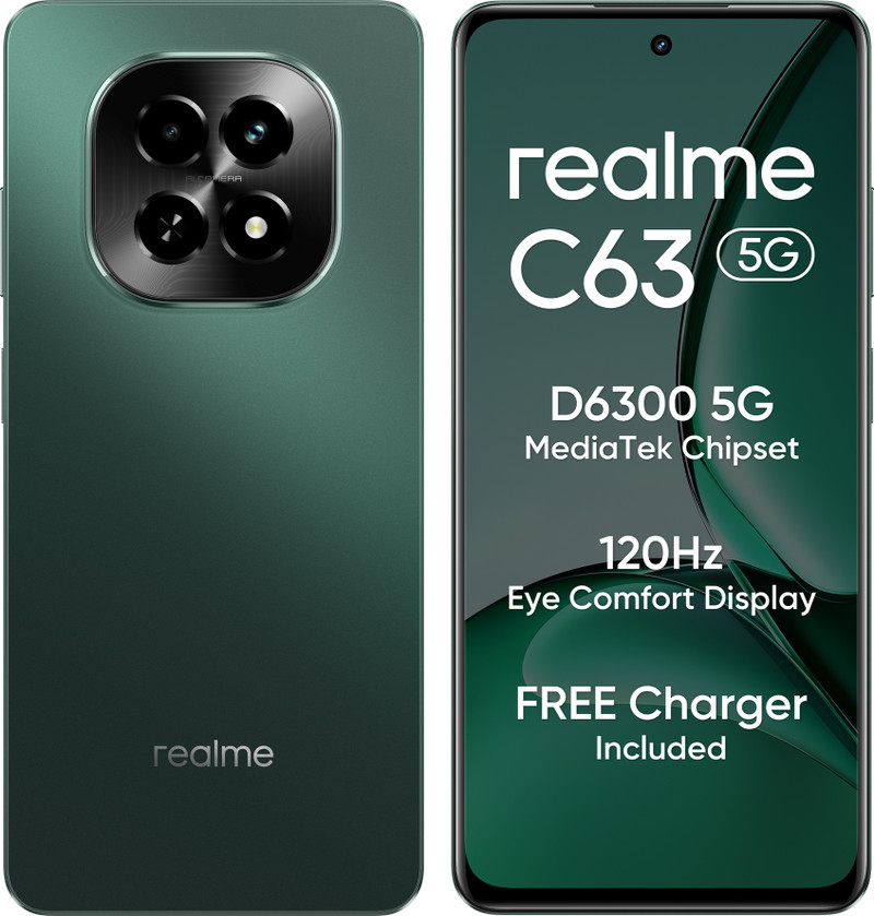 realme C63 5G Charger in the Box (Forest Green, 128 GB) (4 GB RAM)