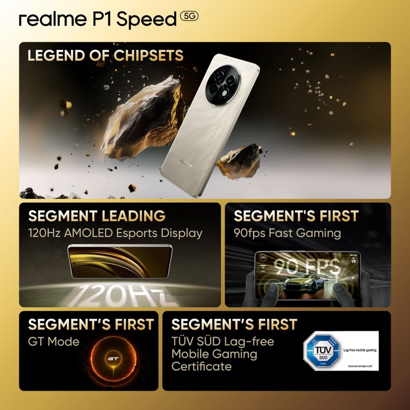 realme P1 Speed 5G 128GB 8GB RAM Titanium - Image 4