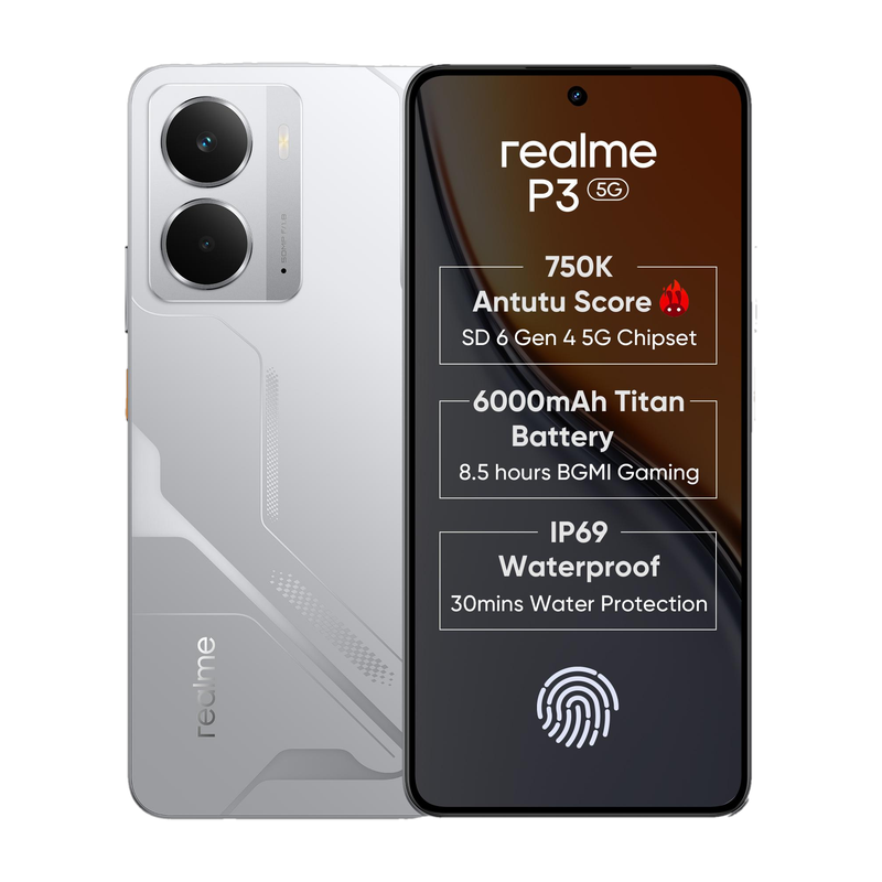 realme P3 5G (Space Silver, 128 GB) (6 GB RAM)