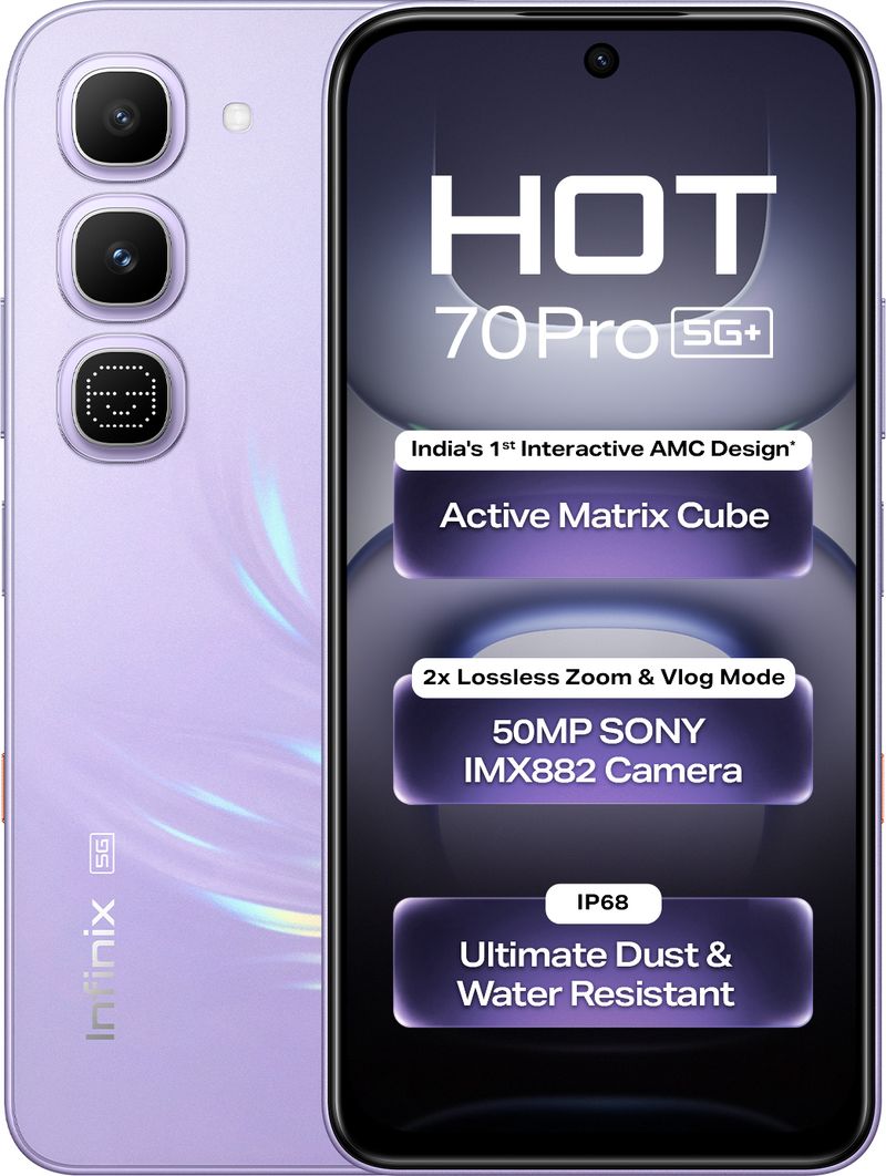 Infinix HOT 70 Pro 5G (Silk Glow Purple, 128GB, 6GB RAM) - Image 2