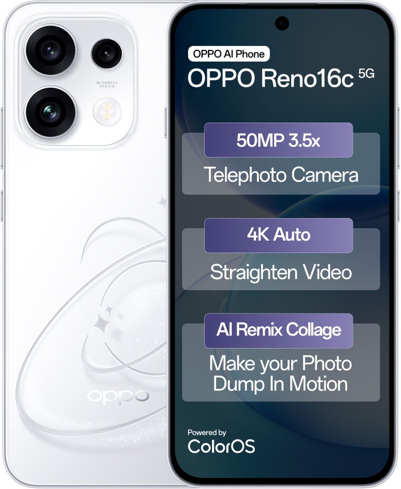 OPPO Reno16c 5G (Starry White, 128 GB) (8 GB RAM)