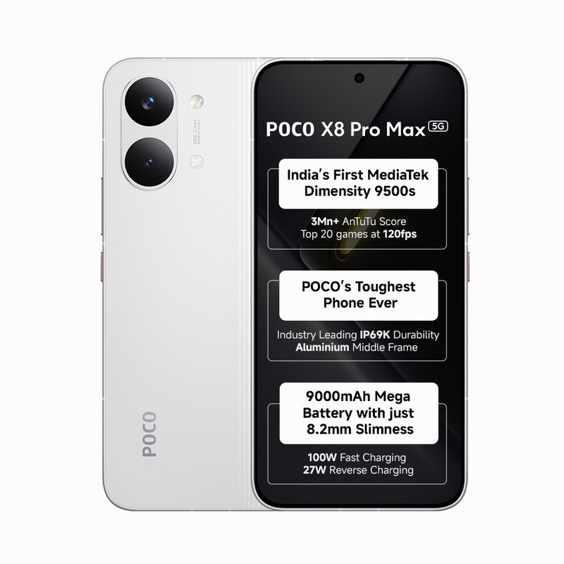 POCO X8 Pro Max (White, 256 GB) 12 GB RAM