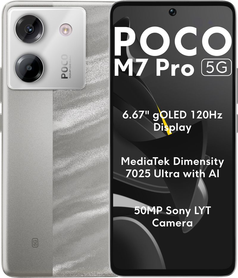 POCO M7 पà¥à¤°à¥ 5G (लà¥à¤¨à¤¾à¤° डसà¥à¤, 128 GB) (6 GB - Image 2