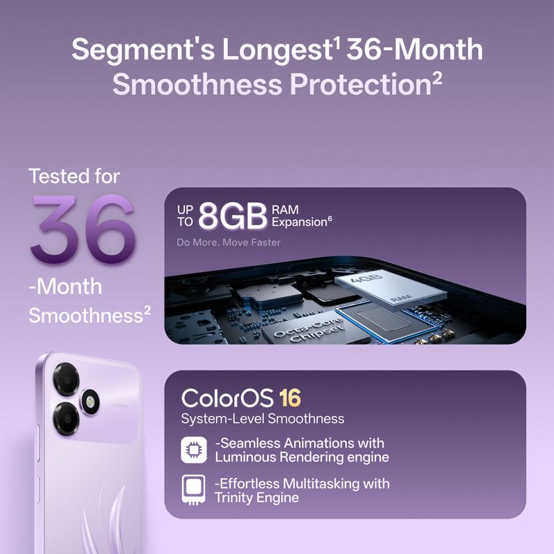 OPPO K14 Lite 64GB 4GB RAM Stone Brown - Image 3