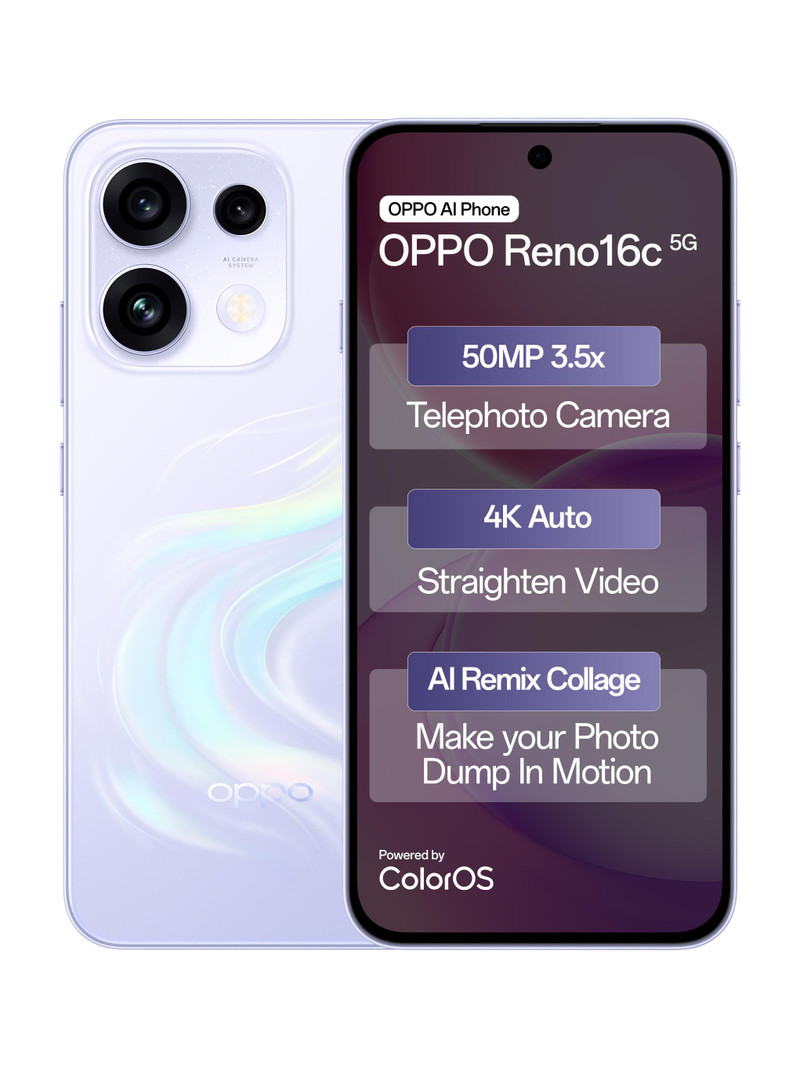 OPPO Reno16c 5G (Stellar Purple, 128 GB) 8 GB RAM