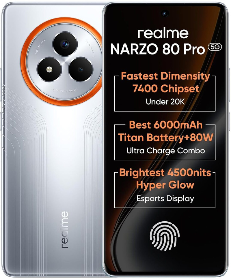 realme narzo 80 pro 5g speed silver 256 gb