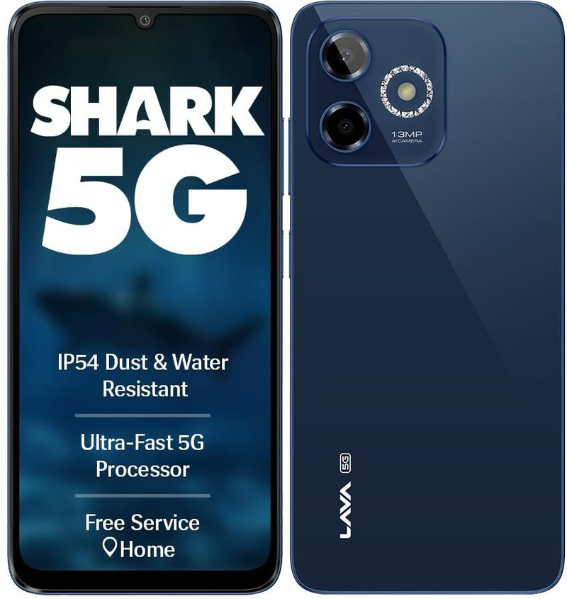 lava shark 5g stellar blue steller blue 64 gb