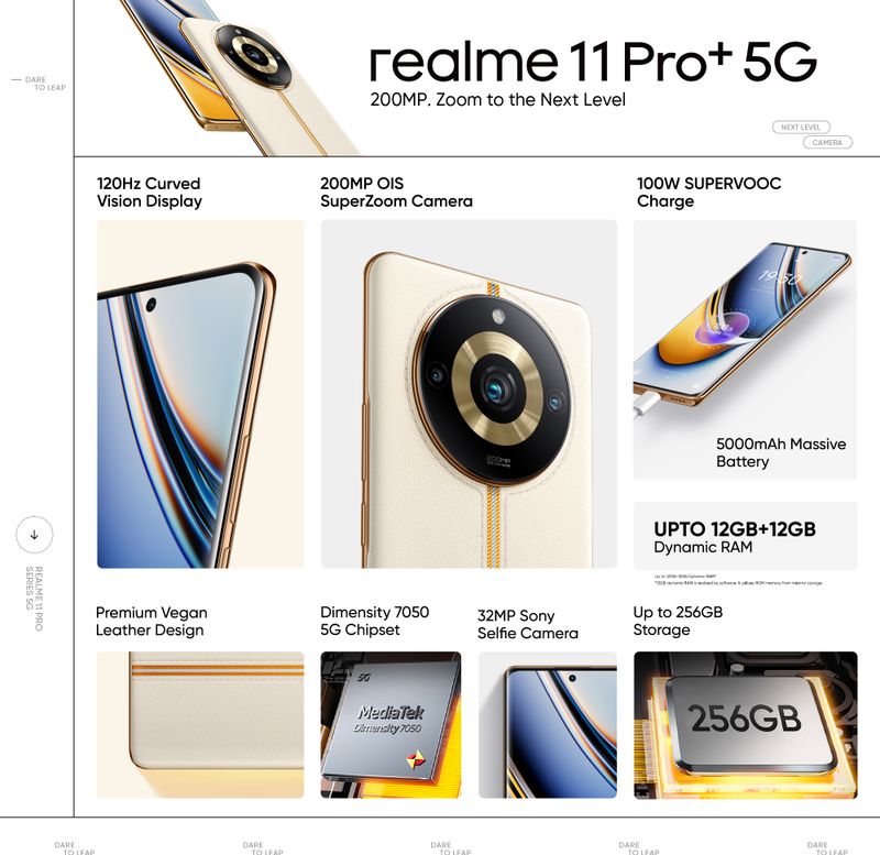 realme 11 Pro+ 5G (Sunrise Beige, 256 GB, 12 GB RAM) - Image 2