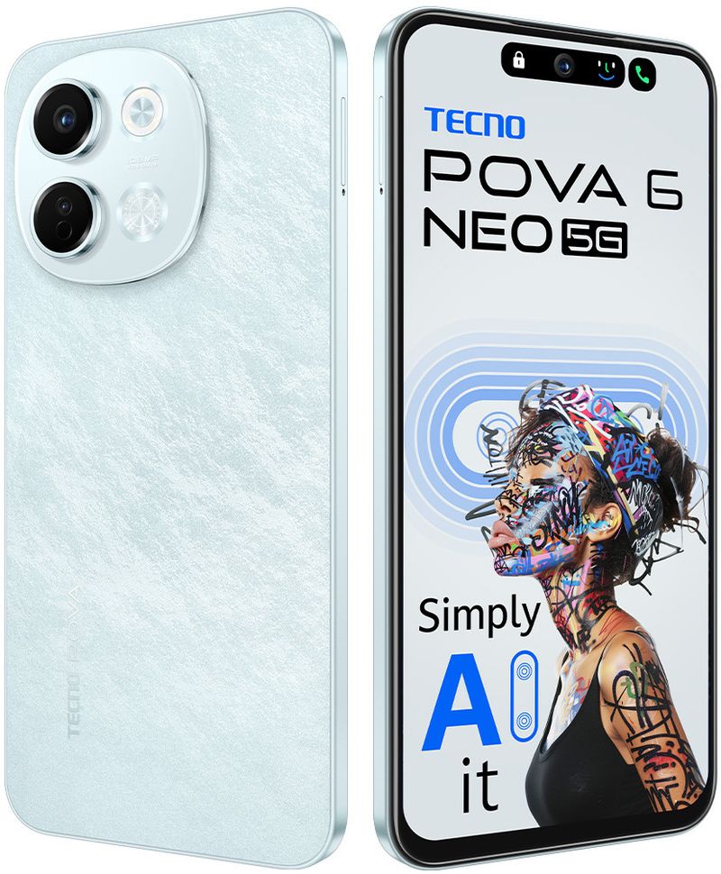 Tecno पोवा 6 नियो 5G (अज़्योर स्काई, 128 GB) (6 GB RAM) - Image 4