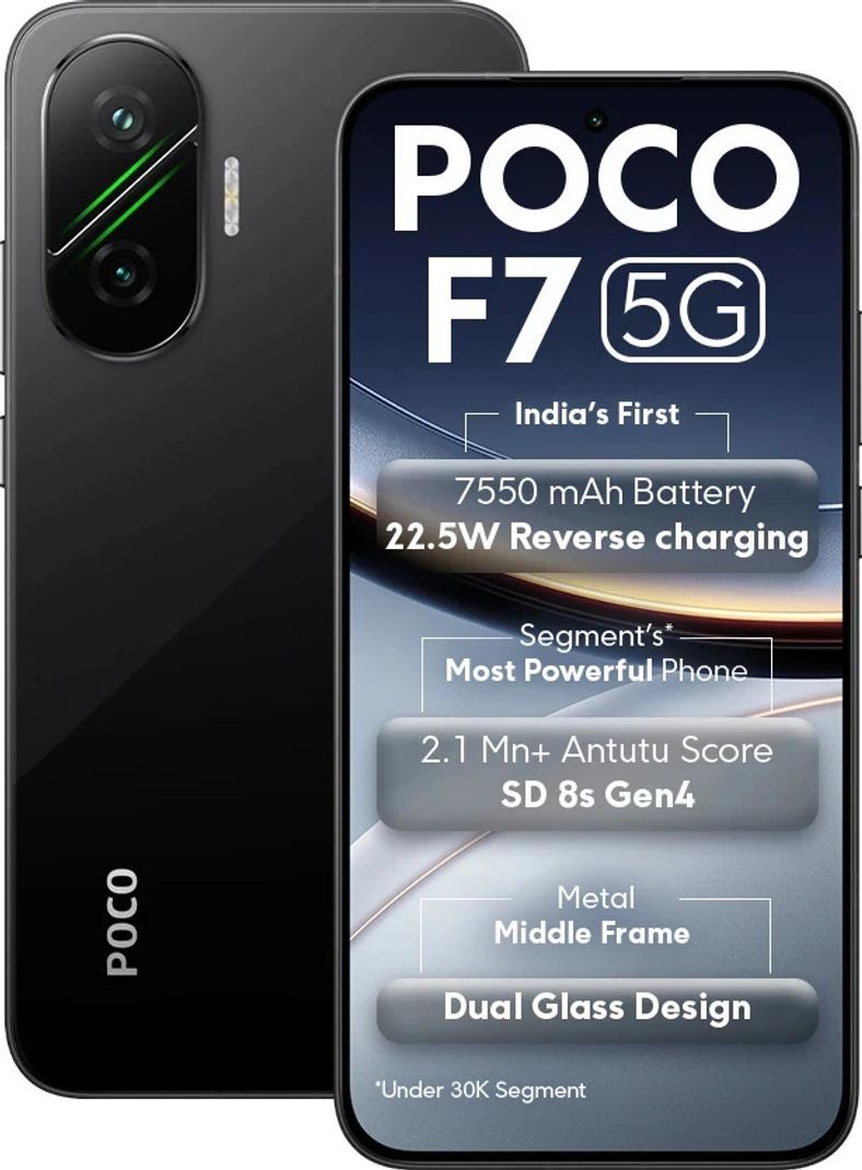 POCO F7 5G 256GB 12GB RAM Phantom Black - Image 1