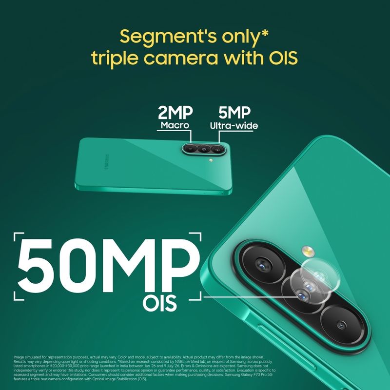 Samsung Galaxy F70 Pro 5G 128GB 6GB RAM Aura Green - Image 5