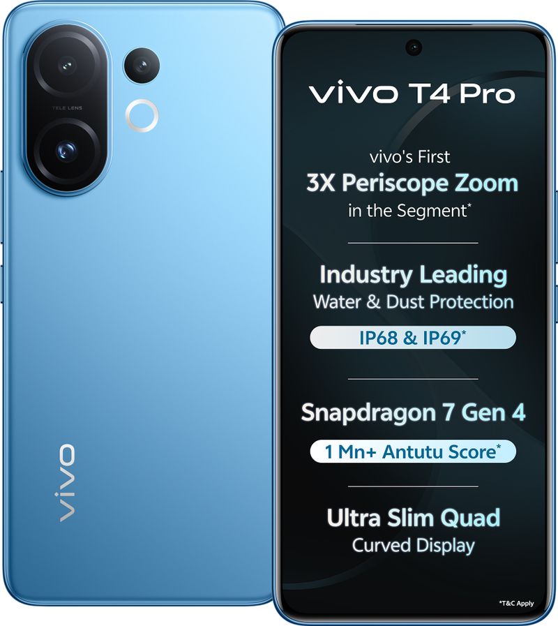vivo T4 Pro 5G 256GB 8GB RAM Nitro Blue - Image 1