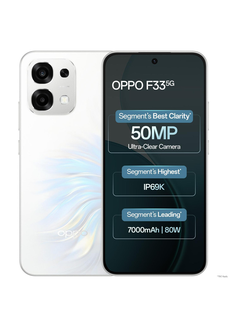OPPO F33 5G (Pearl White, 128 GB) 8 GB RAM