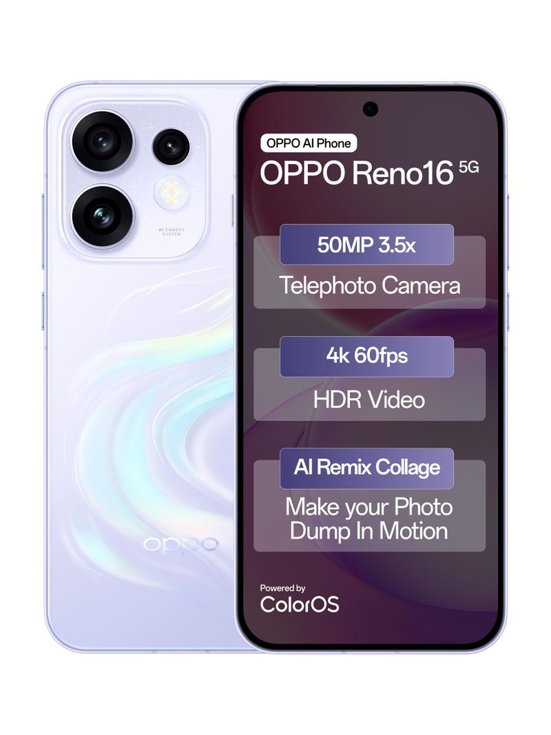 OPPO Reno16 5G 256GB 8GB RAM Stellar Purple - Image 2