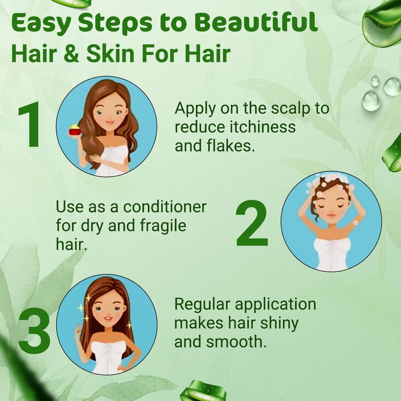 Organic Netra Aloe Vera Gel For Face, Hair Repair Damage Skin and Hair (200 g) - Image 7