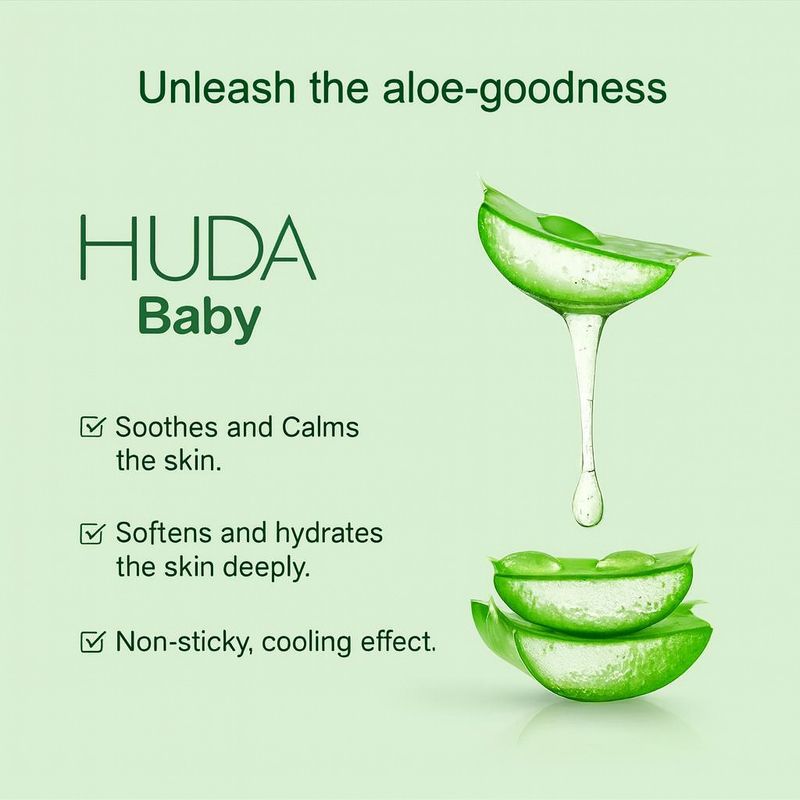 HUDA BABY Intensive Restore Aloe Vera Body Lotion Serum with Vita...more - Image 4