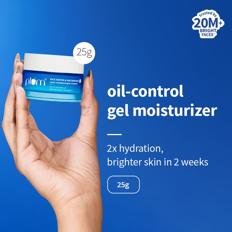 Plum 2% Niacinamide & Rice Water Gel Cream Moisturizer - Image 5