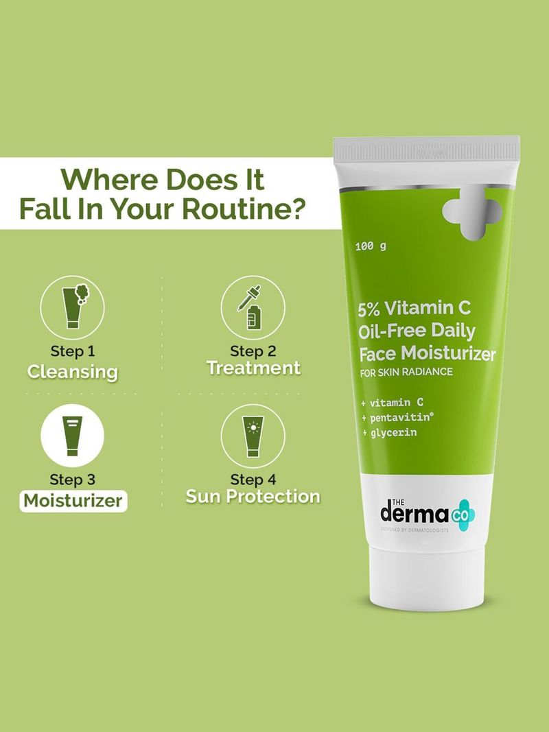 The Derma Co 5% Vitamin C Oil-Free Face Moisturizer 100g - Image 4