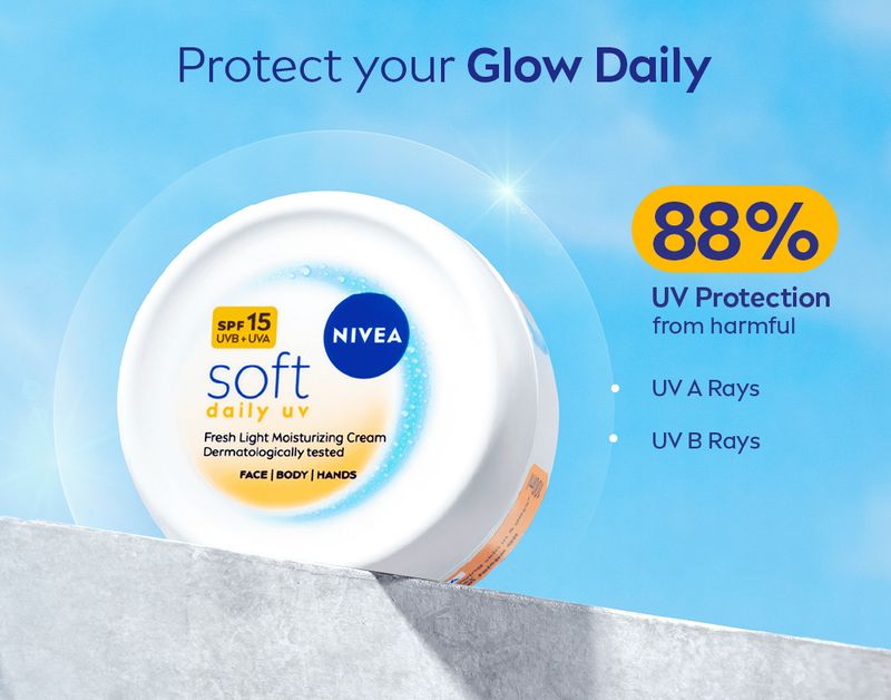 NIVEA Soft Daily UV Light Moisturizer SPF-15 50ml - Image 5