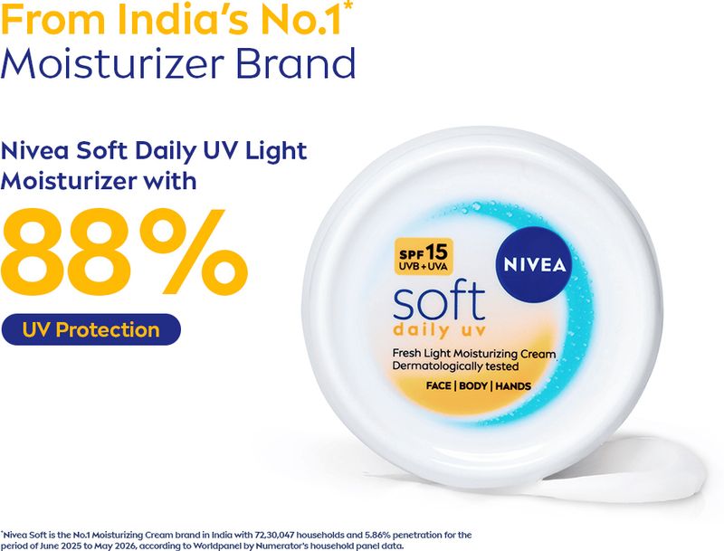 NIVEA Soft Daily UV Light Moisturizer SPF-15 50ml - Image 3