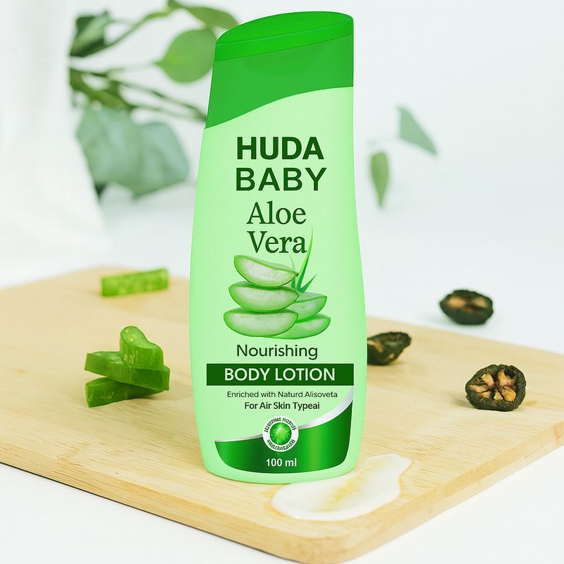 HUDA BABY Intensive Restore Aloe Vera Body Lotion Serum with Vita...more - Image 3