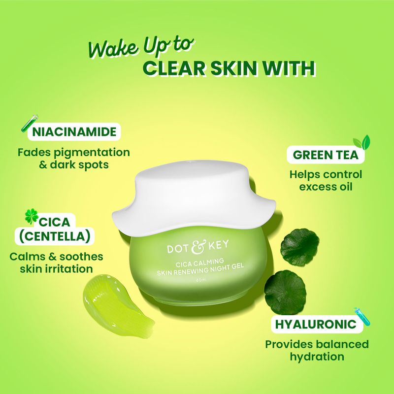 Dot & Key Cica Calming Skin Renewing Night Gel Moisturizer - Image 5