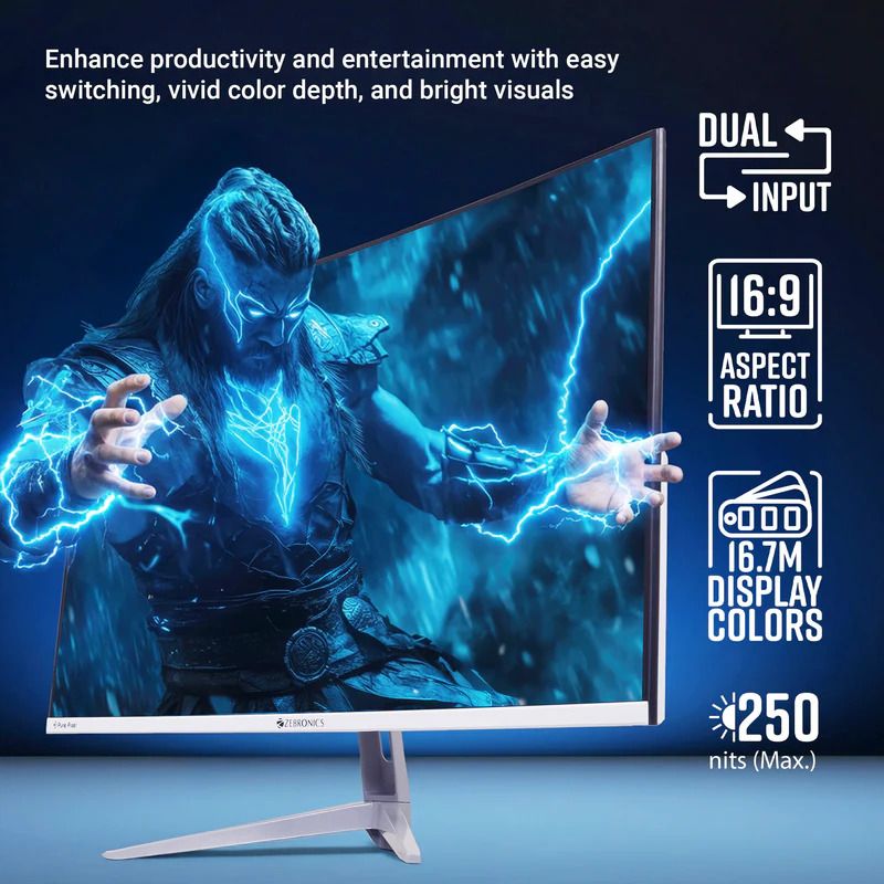 ZEBRONICS 32 inch Curved Full HD IPS Monitor - Image 4