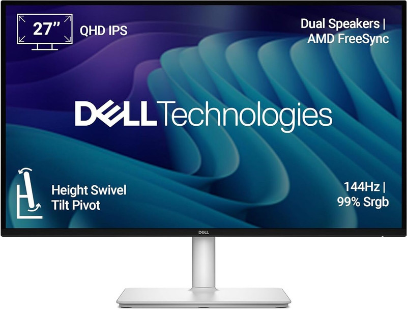 DELL S-Series 68.58 cm (27 inch) Quad HD LED Backlit IPS Panel with Dual Speakers 6W, HDMI, DP Port, 2xUSB Type-C , 2xUSB Type-A, TÜV Rheinland 4-Star