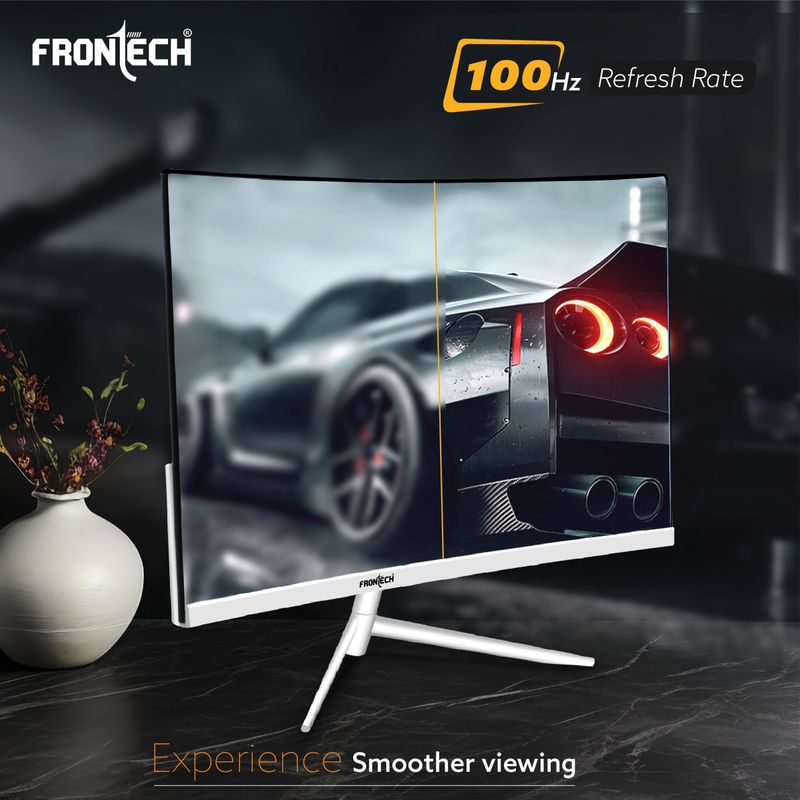 Frontech Ultima Series DUAL PORTS HDMI & VGA 60.96 cm (24 inch) Full HD LED Backlit VA Panel Monitor (MON-0080) (Adaptive Sync, Response Time: 5 ms, 100 Hz Refresh Rate) - Image 3