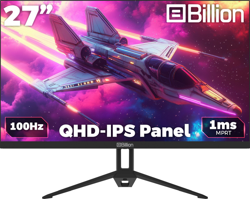 Billion 60.96 cm (24 inch) Full HD LED Backlit VA Panel with 2 X 3W Inbuilt Speakers Monitor (24FHDMVQIIHB) Adaptive Sync, Response Time: 5 ms, 75 Hz 
