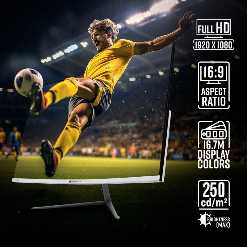 ZEBRONICS 32 Inch Curved Full HD VA Panel - Image 6