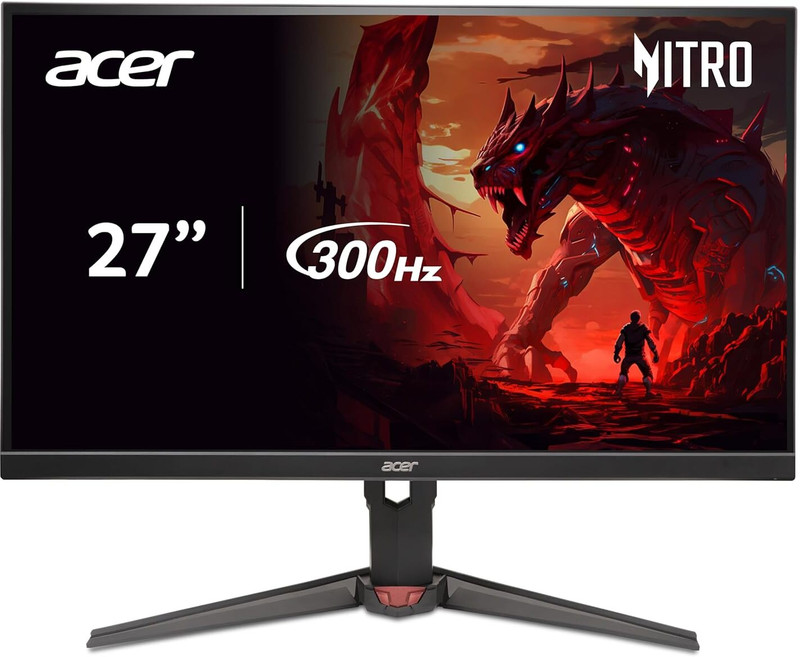 Acer Nitro 68.58 cm (27 inch) WQHD LED Backlit IPS Panel Gaming Monitor (XV272U F3) AMD Free Sync, Response Time: 0.5 ms, 300 Hz Refresh Rate