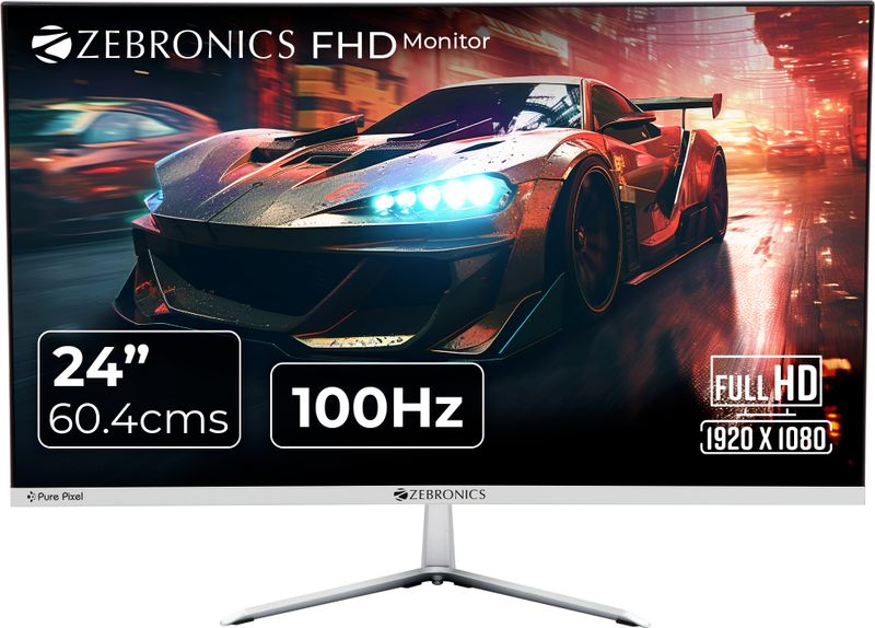 ZEBRONICS A Series 60.96 cm (24 inch) Full HD LED Backlit VA Panel Wall Mountable Monitor (ZEB-A24FHD LED) (Response Time: 14 ms, 100 Hz Refresh Rate) - Image 2
