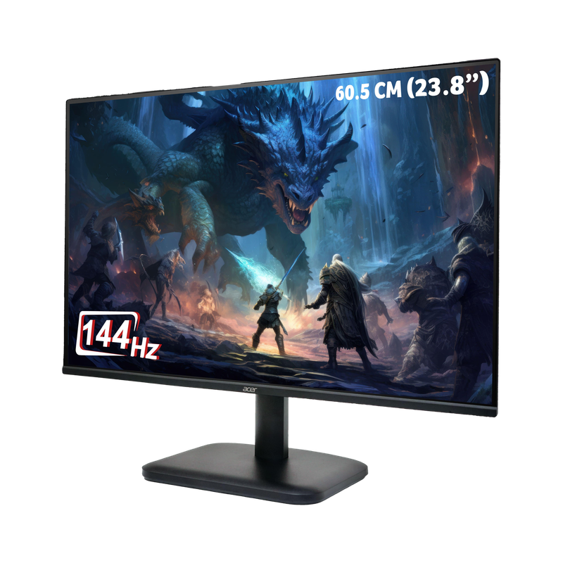 Acer EK-Series 60.45 cm (24 inch) Full HD LED Backlit IPS Panel with 250 Nits Brightness, HDMI & VGA Ports with HDMI Cable, Eye Care Gaming Monitor (E