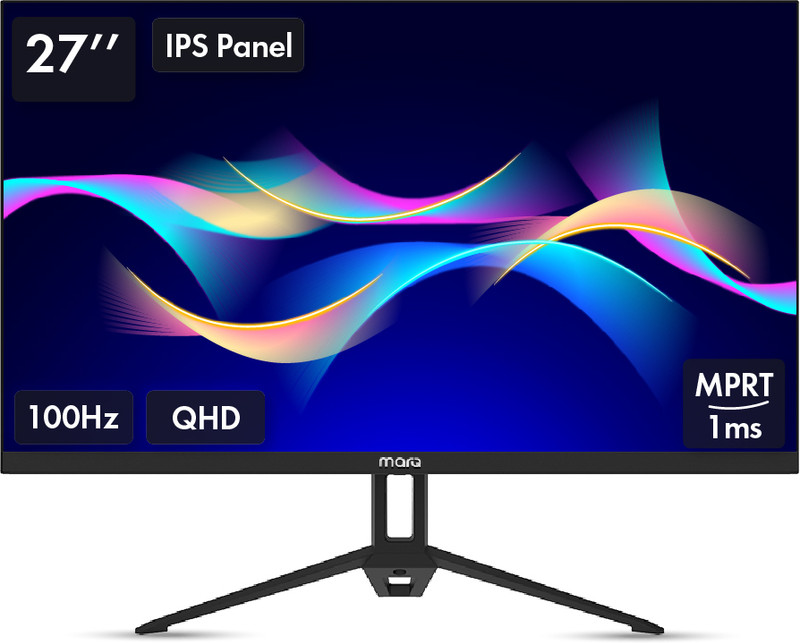 MarQ by Flipkart 68.58 cm (27 inch) Quad HD LED Backlit IPS Panel Monitor (27QHDMIQNN53P) Adaptive Sync, Response Time: 1 ms, 100 Hz Refresh Rate