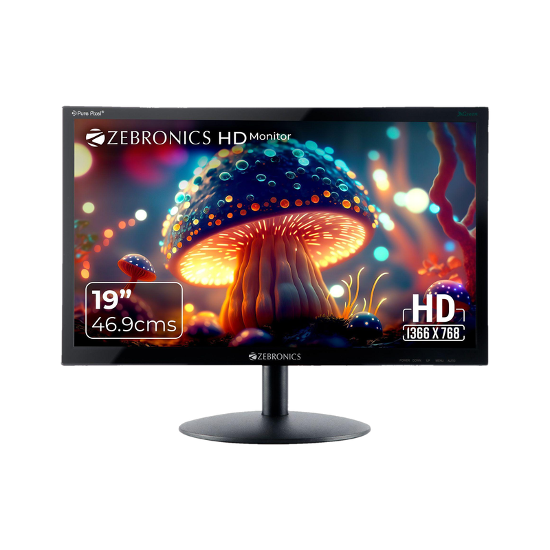 ZEBRONICS 46.99 cm (19 inch) HD LED Backlit TN Panel (ZEB-V19HD LED)