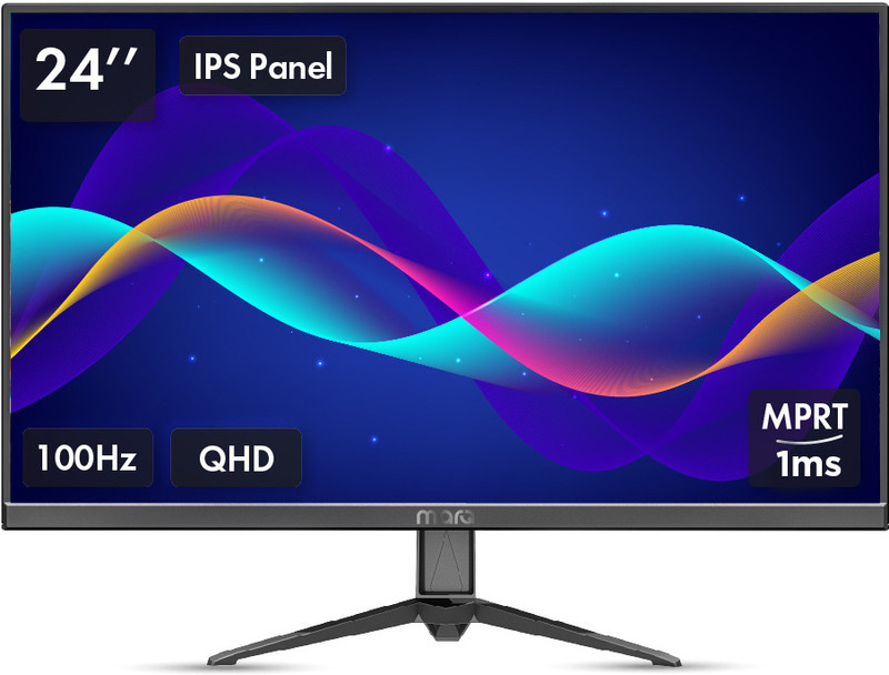 MarQ by Flipkart 60.96 cm (24 inch) Quad HD LED Backlit IPS Panel Monitor (24QHDMIQCCYP) Adaptive Sync, Response Time: 1 ms, 100 Hz Refresh Rate
