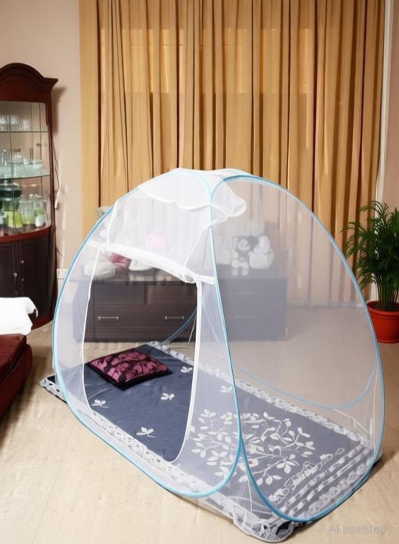 Maharani Single Bed Mosquito Net (Blue) - Image 2