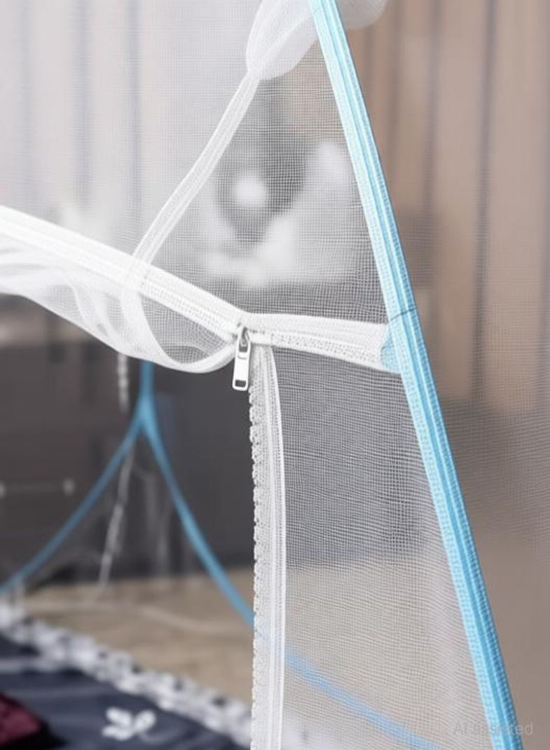 Maharani Single Bed Mosquito Net (Blue) - Image 5