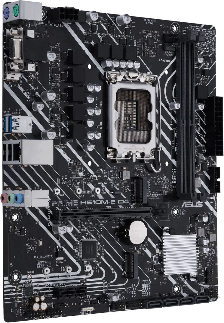 ASUS PRIME H610M-E D4-CSM LGA 1700 Micro-ATX Motherboard - Image 4
