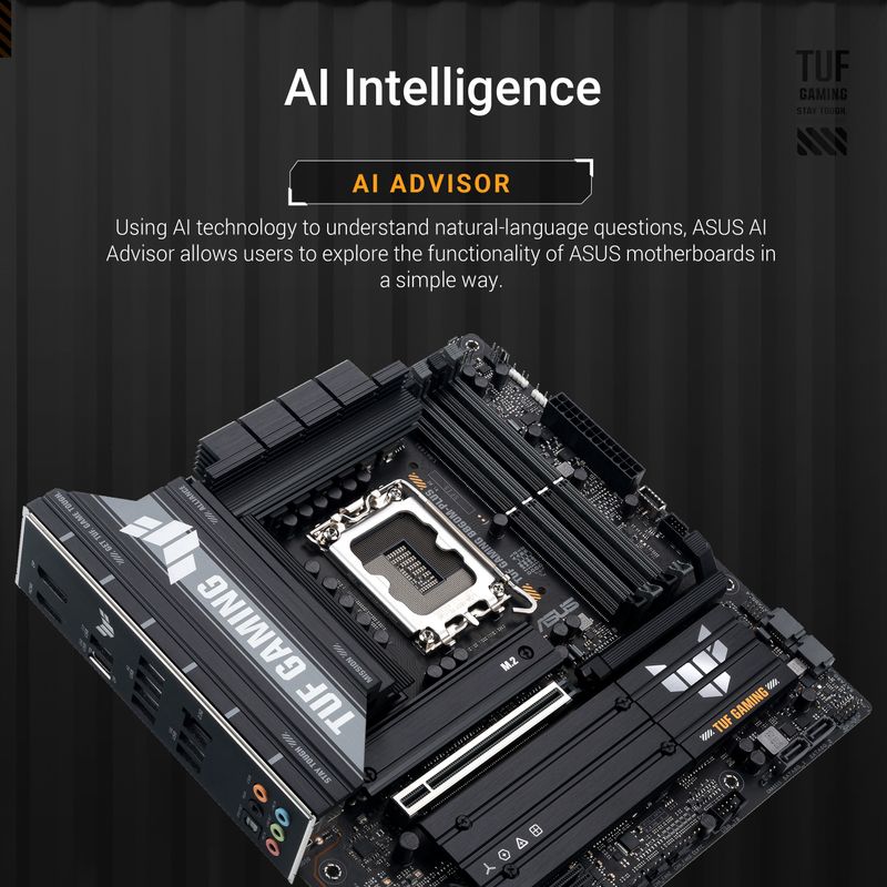 ASUS TUF GAMING B860M-PLUS LGA1851 Mini-ATX Motherboard - Image 3