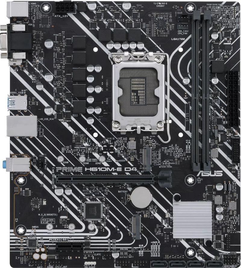 ASUS PRIME H610M-E D4-CSM LGA 1700 Micro-ATX Motherboard - Image 3