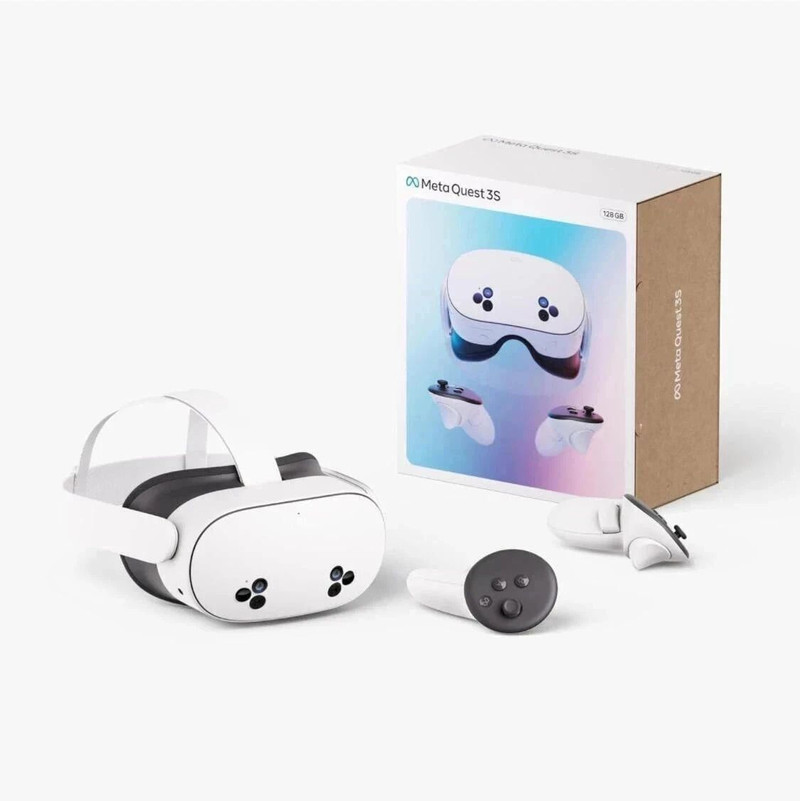 META QUEST 3S 128GB Console Online Gaming Mixed Reality Headset - All-in-One Motion Controller White, For PC, PS4, Xbox