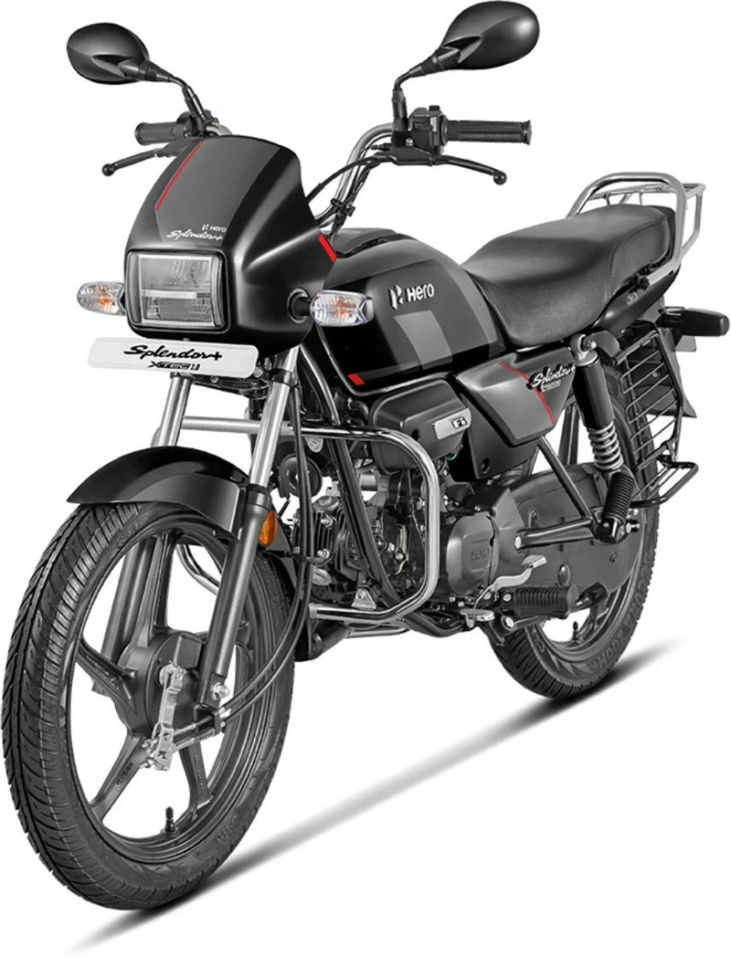 Hero Splendor+ XTEC 2.0 Booking for Ex-Showroom Price Black Heavy Grey